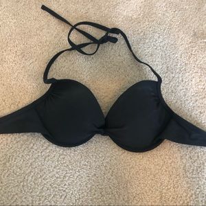 black push-up bikini top